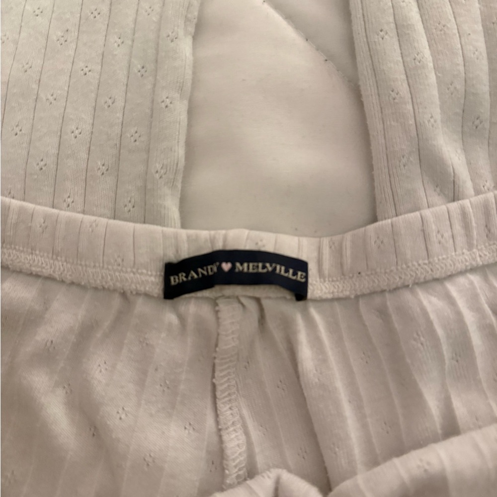 Brandy Melville Light Cream Corduroy Pants - Picture 3 of 4